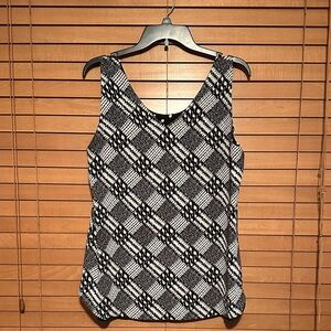 Chico's Monochrome Plaid Tank Top